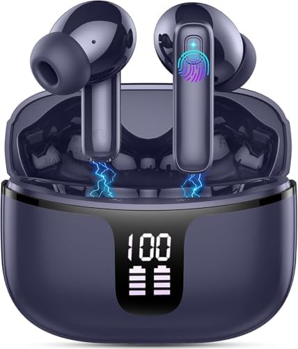 Bluetooth Headphones, Bluetooth 5.3 Earbuds with HD Mic Stereo HiFi, 2026 Wireless In-Ear 40H Sports Earbuds LED Screen, Earphone s without USB-C Cable IP7 Waterproof USB-C for Android/iOS - Image 2