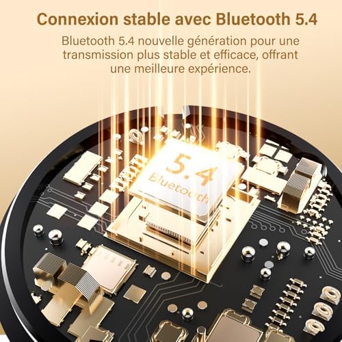 2026 Wireless Bluetooth Earphones, Bluetooth 5.4 Earbuds with HiFi Stereo, 4 ENC Noise Reduction Mic, 45H Playing Time, Touch Control Headphones, IPX7 Waterproof Sport Earphone - Image 6