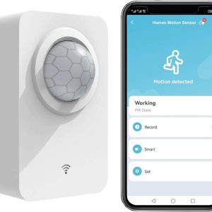 Capteur de Movimiento Inteligente Pir Détecteur de mouvement : infrarouge WiFi Movimiento Détecteur de Movimiento inalámbrico Con alimentación de batería & USB, application moniteur compatible Alexa