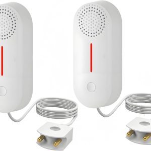 Détecteur de fuite d'eau WiFi : capteur d'eau intelligent, capteur de faible niveau d'eau de 100 dB avec surveillance à distance par application Tuya, moniteur de niveau de réservoir sans fil pour